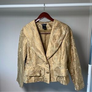 Pamela Dennis Silk Embroidered Blazer